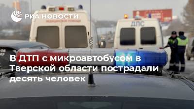 В ДТП с микроавтобусом в Тверской области пострадали десять человек