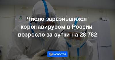 Число заразившихся коронавирусом в России возросло за сутки на 28 782