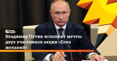 Владимир Путин исполнит мечты двух участников акции «Елка желаний»
