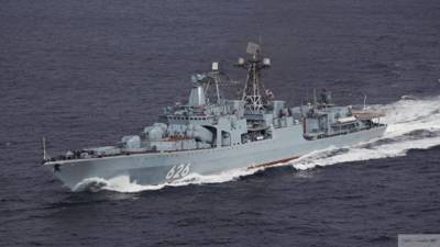 БПК "Вице-адмирал Кулаков" возвращается в Североморск через Норвежское море