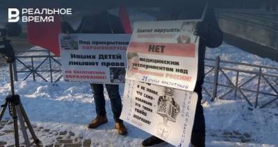 В Казани активисты провели пикет против «антиковидных» ограничений