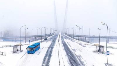 Мост на остров Русский во Владивостоке открыли после ледяного шторма