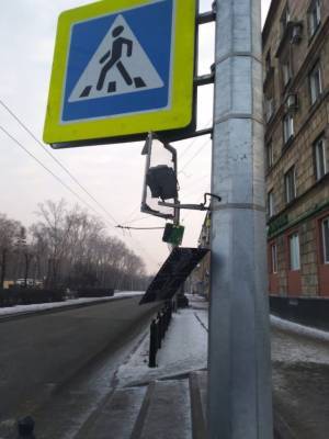 В Новокузнецке полицейские задержали мужчину, который повредил светофоры