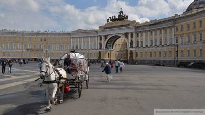 Петербурженка на белом коне устроила перепалку с охранниками ЗакСа