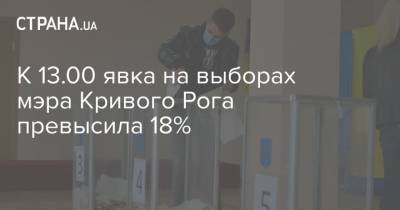 К 13.00 явка на выборах мэра Кривого Рога превысила 18%