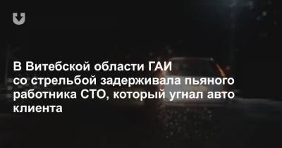 В Витебской области ГАИ со стрельбой задерживала пьяного работника СТО, который угнал авто клиента