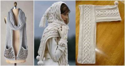 Тёплая и стильная зима: 15 классных моделей вязаных шарфов