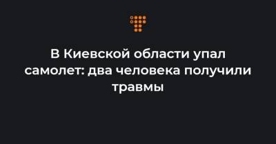 В Киевской области упал самолет: два человека получили травмы
