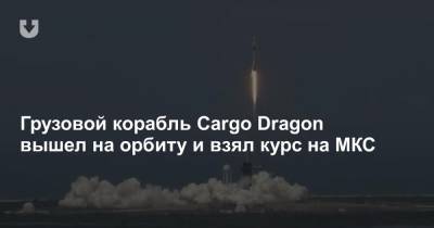 Грузовой корабль Cargo Dragon вышел на орбиту и взял курс на МКС