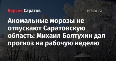 Аномальные морозы не отпускают Саратовскую область: Михаил Болтухин дал прогноз на рабочую неделю