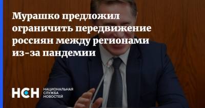 Мурашко предложил ограничить передвижение россиян между регионами из-за пандемии