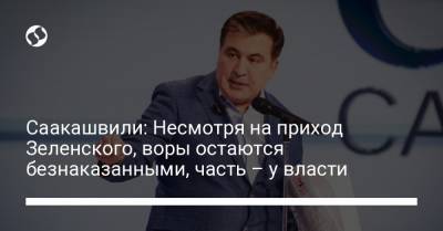 Саакашвили: Несмотря на приход Зеленского, воры остаются безнаказанными, часть – у власти