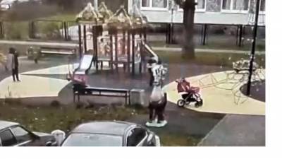 Видео: на детской площадке на Просвещения мужчина сломал подростку руку