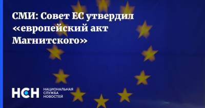 СМИ: Совет ЕС утвердил «европейский акт Магнитского»