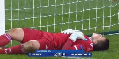 Женская французская сборная по футболу победила Казахстан 12:0. Вратарь пропускала голы и не сдерживала эмоций — видео