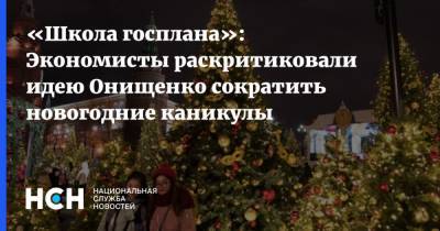 «Школа госплана»: Экономисты раскритиковали идею Онищенко сократить новогодние каникулы