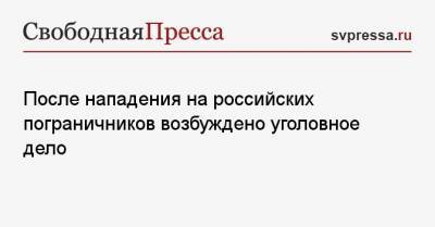 После нападения на российских пограничников возбуждено уголовное дело