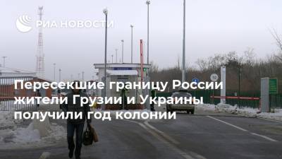 Пересекшие границу России жители Грузии и Украины получили год колонии