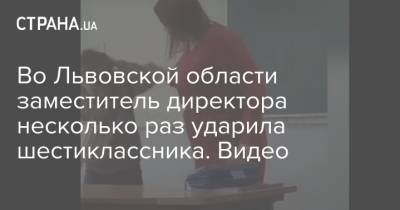 Во Львовской области заместитель директора несколько раз ударила шестиклассника. Видео