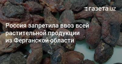 Россия запретила ввоз всей растительной продукции из Ферганской области