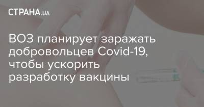 ВОЗ планирует заражать добровольцев Сovid-19, чтобы ускорить разработку вакцины - strana.ua