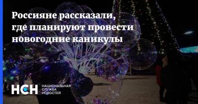 Россияне рассказали, где планируют провести новогодние каникулы
