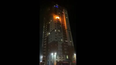 В Нижегородской области загорелся 25-этажный жилой дом (видео)