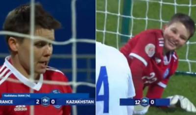 Вратаря женской сборной Казахстана по футболу записали на видео после 12 пропущенных голов