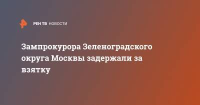 Зампрокурора Зеленоградского округа Москвы задержали за взятку