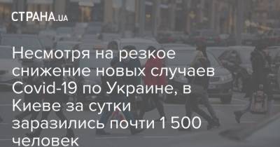 Несмотря на резкое снижение новых случаев Covid-19 по Украине, в Киеве за сутки заразились почти 1 500 человек