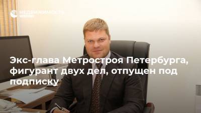 Экс-глава Метростроя Петербурга, фигурант двух дел, отпущен под подписку