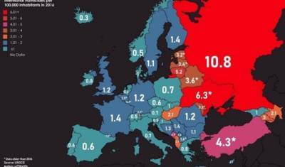 Цифра дня: Россия лидирует в Европе по уровню умышленных убийств и по числу силовиков