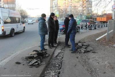 В Рязани на улице Строителей адаптировали подходы к остановке для маломобильных граждан