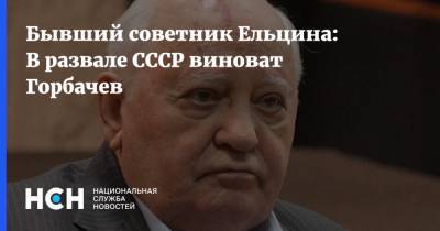 Бывший советник Ельцина: В развале СССР виноват Горбачев