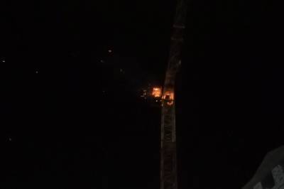 Под Киевом на стройке горел высотный кран