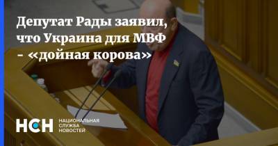 Депутат Рады заявил, что Украина для МВФ - «дойная корова»