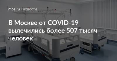 В Москве от COVID-19 вылечились более 507 тысяч человек