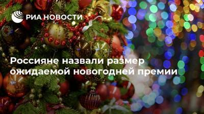 Россияне назвали размер ожидаемой новогодней премии