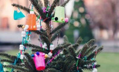 Украшение ёлки на улице на Новый год своими руками. 6 простых вариантов самодельных ёлочных игрушек