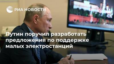 Путин поручил разработать предложения по поддержке малых электростанций
