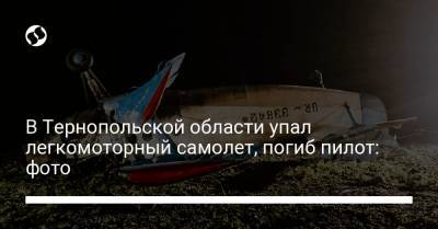 В Тернопольской области упал легкомоторный самолет, погиб пилот: фото