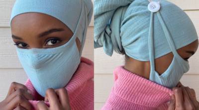 Модель Халима Аден разработала специальные защитные маски для мусульманок