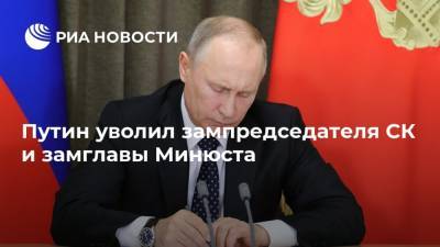 Путин уволил зампредседателя СК и замглавы Минюста