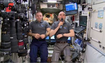 Российские космонавты на МКС поздравил соотечественников с Днем России