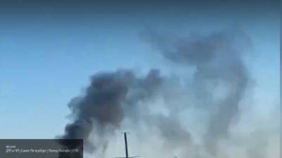 Пожар в Ярославле поднял облако черного дыма над городом