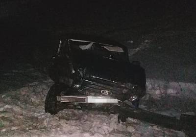 В Башкирии иномарку отбросило сразу на два грузовика