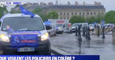 В Париже полицейские устроили протест против обвинений в расизме