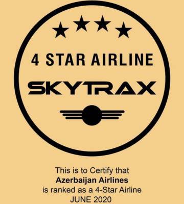 Авиаперевозщик AZAL подтвердил высокий статус в рейтинге Skytrax