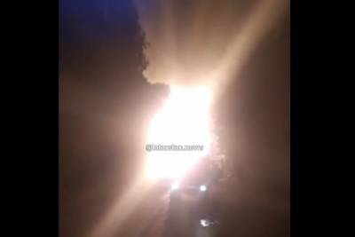 Опубликовано видео с места взрыва цистерны с сжиженным газом в Казани