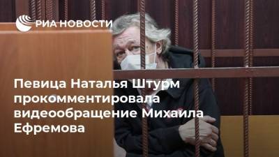 Певица Наталья Штурм прокомментировала видеообращение Михаила Ефремова